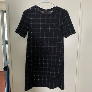 Navy Checkered Dress